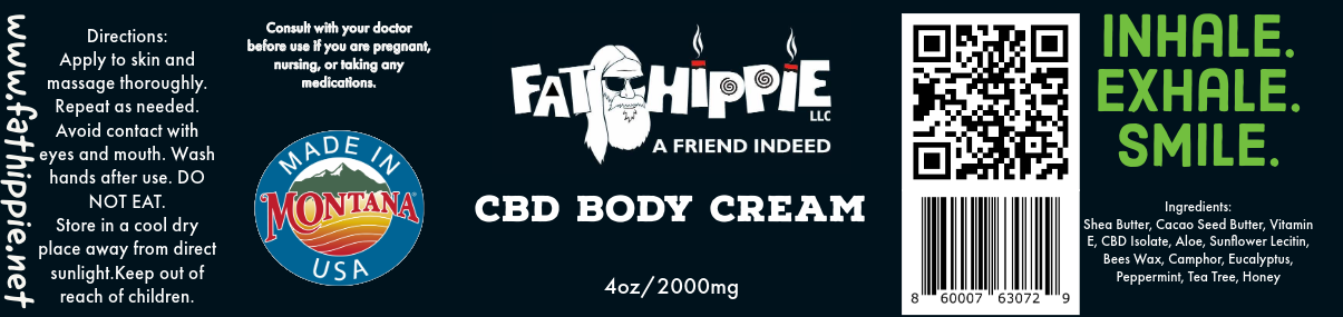 CBD Body Cream 4oz/2000mg