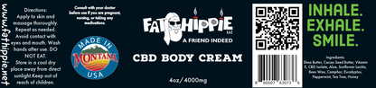 CBD Body Cream 4oz/4000mg